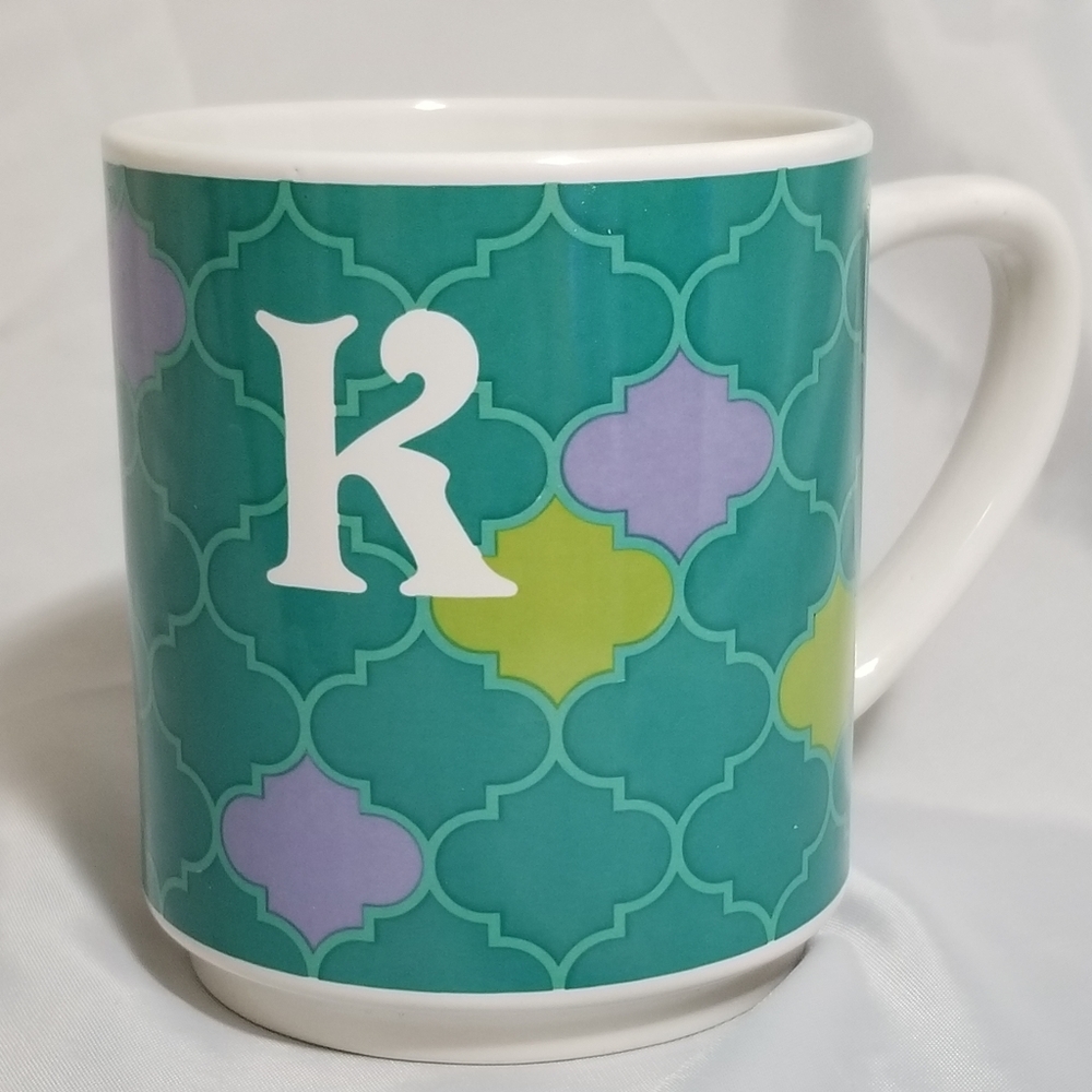 ROOM Creative Tile Monogram "K" 2014 Signature HOUSEWARES INC. Jumbo Mug Cup